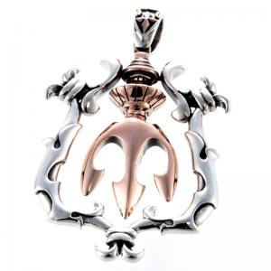 Lord Camelot Candlestick Motif Royal Silver Pendant Top [LC 163