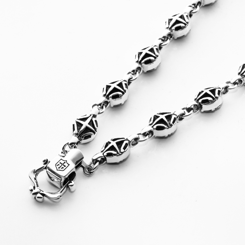 Lord Camelot Sterling Silver/Garnet Design Chain [LC1017] | Lord
